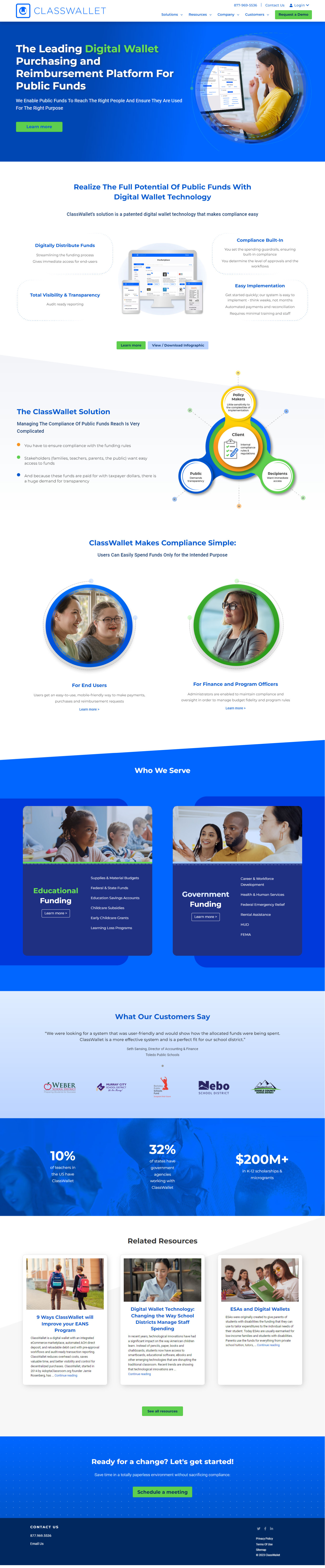 ClassWallet Home Page